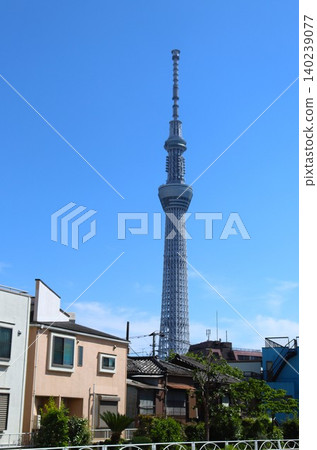 從墨田區各處看到的東京晴空塔 從墨田區各處看到的東京晴空塔 140239077