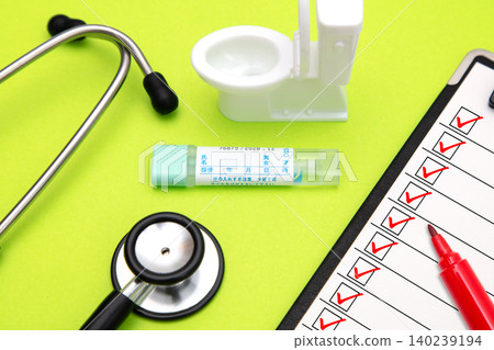 Stool sample test - Medical image Stool sample test - Medical image 140239194