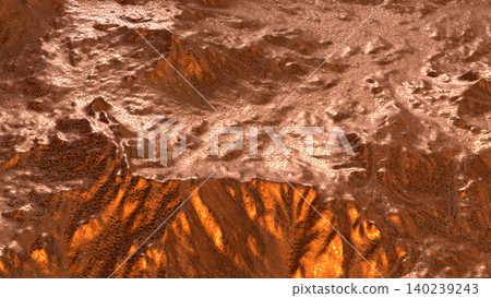 Copper Mountain Surface Texture 3d render. Copper Mountain Surface Texture 3d render. 140239243