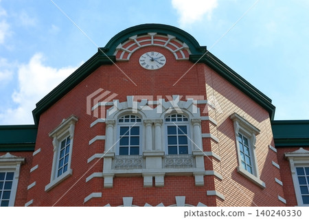 The red brick station building of Fukaya Station (Fukaya City, Saitama Prefecture) 140240330
