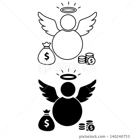Angel investor icon. Investor sign. flat style. Angel investor icon. Investor sign. flat style. 140240753