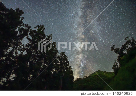 The Milky Way starry landscape of Yakushima, where gods reside (summer) The Milky Way starry landscape of Yakushima, where gods reside (summer) 140240925