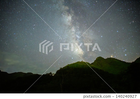 The Milky Way starry landscape of Yakushima, where gods reside (summer) The Milky Way starry landscape of Yakushima, where gods reside (summer) 140240927