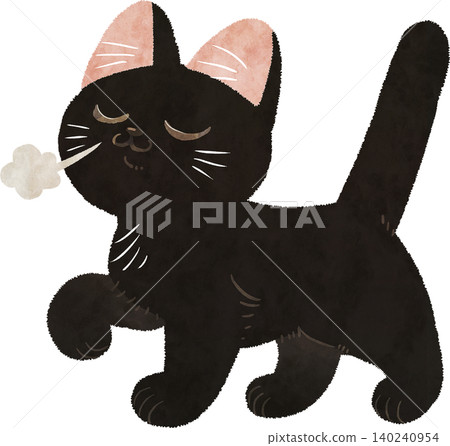 A cat walking proudly A cat walking proudly 140240954