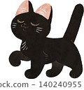 A cat walking proudly (without breathing). 140240955