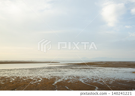 Evening view of Nakatsu Tidal Flats in summer Evening view of Nakatsu Tidal Flats in summer 140241221