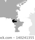 Vector illustration map material for Japan: Map of Hayama Town, Kanagawa Prefecture 140241355