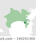 Vector illustration map material for Japan: Map of Hayama Town, Kanagawa Prefecture 140241360