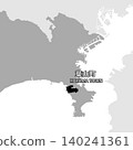 Vector illustration map material for Japan: Map of Hayama Town, Kanagawa Prefecture 140241361