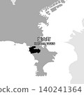 Vector illustration map material for Japan: Map of Hayama Town, Kanagawa Prefecture 140241364