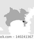 Vector illustration map material for Japan: Map of Hayama Town, Kanagawa Prefecture 140241367