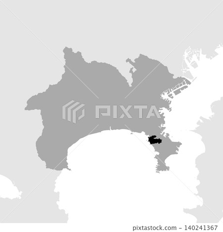 Vector illustration map material for Japan: Map of Hayama Town, Kanagawa Prefecture Vector illustration map material for Japan: Map of Hayama Town, Kanagawa Prefecture 140241367