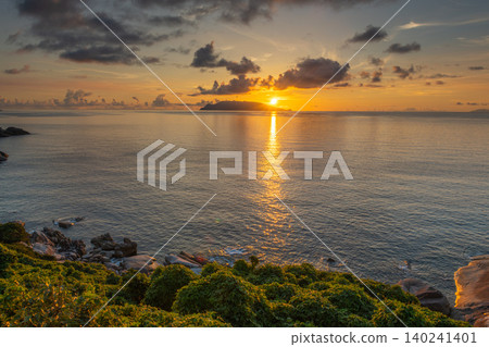 Sunset over the East China Sea: Yakushima sunset (summer) 140241401