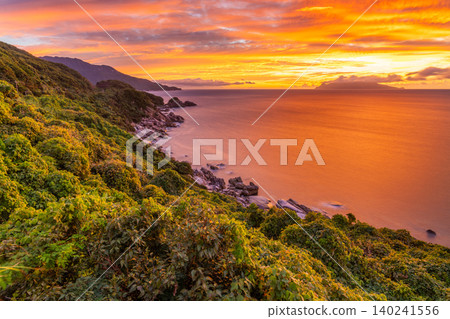 Yakushima Island, where you can stay, sunset, magic hour (summer) Yakushima Island, where you can stay, sunset, magic hour (summer) 140241556