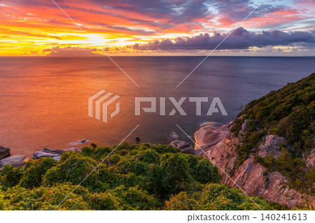 Yakushima Island, where you can stay, sunset, magic hour (summer) Yakushima Island, where you can stay, sunset, magic hour (summer) 140241613
