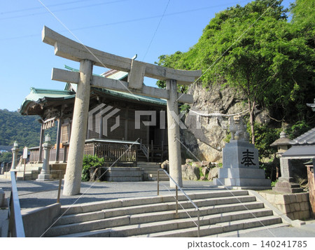 目繹神宮的鳥居與參拜殿！福岡縣北九州市門司區 140241785
