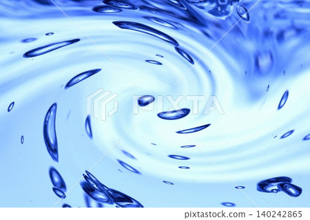 Numerous bubbles swirling in blue water Numerous bubbles swirling in blue water 140242865