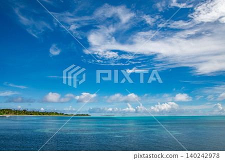 Lagoon and islands of Kayangel Atoll, Palau 140242978