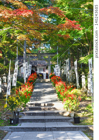 Kusatsu Onsen, Shirane Shrine: Beautiful autumn foliage in the shrine grounds (Kusatsu Town, Agatsuma District, Gunma Prefecture) Kusatsu Onsen, Shirane Shrine: Beautiful autumn foliage in the shrine grounds (Kusatsu Town, Agatsuma District, Gunma Prefecture) 140243685