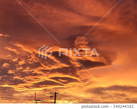 Morning glow cloud 140244181