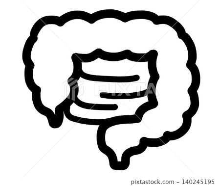 Simple intestine icon Simple intestine icon 140245195