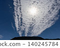 Clouds rising from Mount Zozu (Kotohira Town, Kagawa Prefecture) 140245784