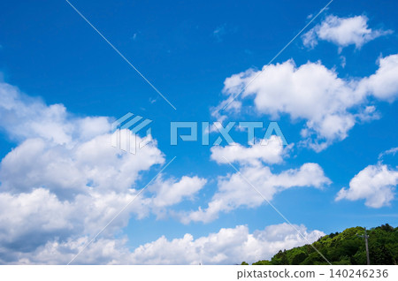 White clouds floating in the blue sky White clouds floating in the blue sky 140246236