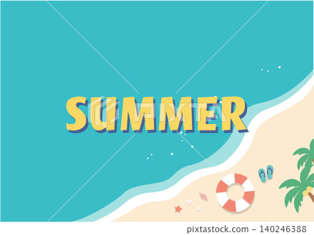 夏季橫幅,海洋背景插圖,夏季素材,沙灘,游泳圈,海岸線,人字拖。 夏季橫幅,海洋背景插圖,夏季素材,沙灘,游泳圈,海岸線,人字拖。 140246388