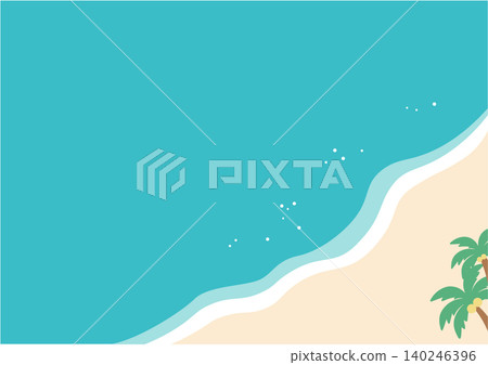 Summer banner, ocean background illustration, summer materials, beach, inner tube, shoreline, flip-flops. Summer banner, ocean background illustration, summer materials, beach, inner tube, shoreline, flip-flops. 140246396