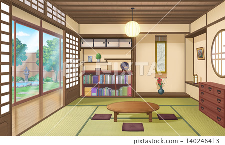 一間簡單的日式房間(白天) 一間簡單的日式房間(白天) 140246413