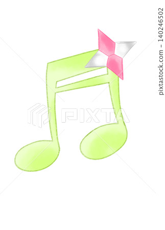 Musical notes with shuriken made from origami Musical notes with shuriken made from origami 140246502