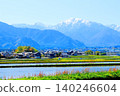 Scenery of Azumino in May; Scenery of Shinshu; Spring rural landscape 140246604