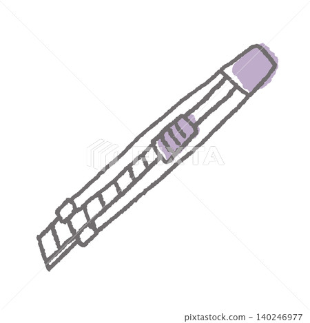 Color illustration of a utility knife 140246977