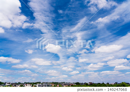 A cloudy summer sky, as the rainy season approaches. A cloudy summer sky, as the rainy season approaches. 140247068