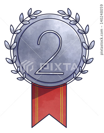 A laurel wreath and a medal for second place, along with a ribbon, can be used in the rankings. A laurel wreath and a medal for second place, along with a ribbon, can be used in the rankings. 140248059