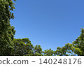 初夏的森林與藍天，留白空間 140248176
