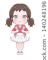 A girl carrying a backpack 140248196