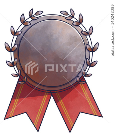 A laurel wreath and two medals that can be used in the rankings, and a bronze ribbon. A laurel wreath and two medals that can be used in the rankings, and a bronze ribbon. 140248389