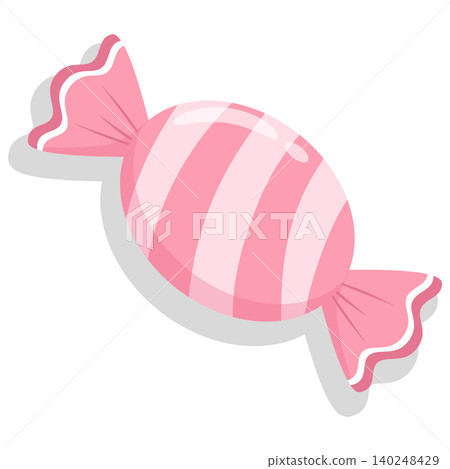 Cute pink pastel candy vector illustration isolated on white Cute pink pastel candy vector illustration isolated on white 140248429