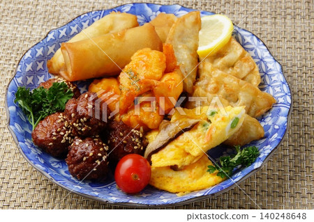 Assorted Chinese food Assorted Chinese food 140248648
