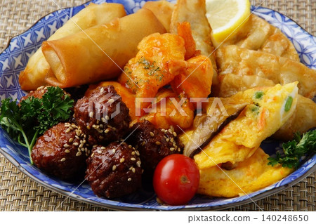 Assorted Chinese food Assorted Chinese food 140248650