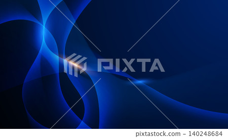 Blue Cyber Technology Background with Luminous Curved Light Waves. Vector eps10 illustration Blue Cyber Technology Background with Luminous Curved Light Waves. Vector eps10 illustration 140248684
