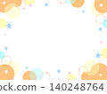閃亮的波浪點星形相框 140248764