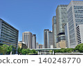 Osaka's skyline as seen from Nakanoshima Park 140248770