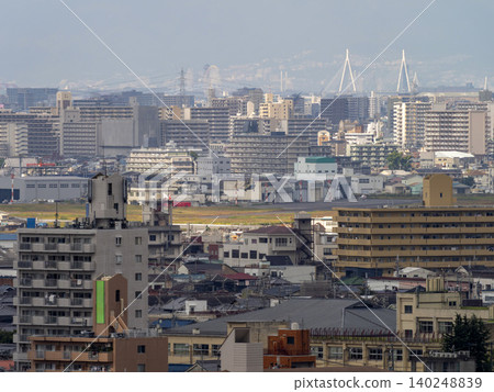 Yao Airport and cityscape Yao Airport and cityscape 140248839