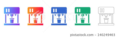 Coffee Machine Icon Set icon set Coffee Machine Icon Set icon set 140249463