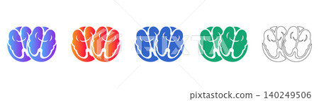 Brain Concept Icon Set for Neuroscience and Mental Health icon set Brain Concept Icon Set for Neuroscience and Mental Health icon set 140249506