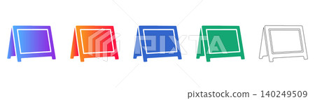 A Frame Signage Icon Set for Marketing and Retail icon set A Frame Signage Icon Set for Marketing and Retail icon set 140249509