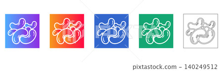 Organic Bean Cluster Vector Graphic Set icon set Organic Bean Cluster Vector Graphic Set icon set 140249512