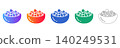 Snack Bowl Vector Icon Collection 140249531